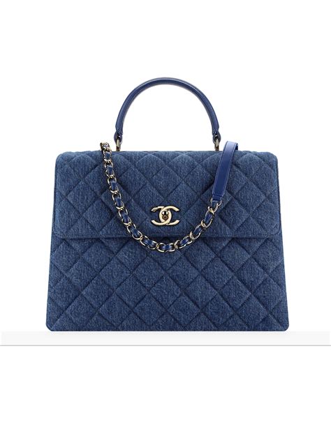 chanel blue hand bag|Chanel handbag prices.